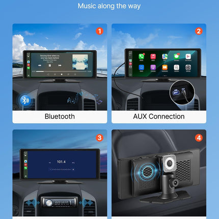 Car Stereo Radio CarPlay Touchscreen 254mm Apple Android Front/Rear Camera.