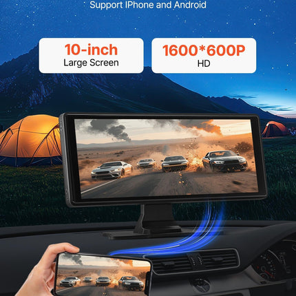 Car Stereo Radio CarPlay Touchscreen 254mm Apple Android Front/Rear Camera.