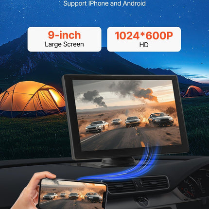 Car Stereo Radio CarPlay Touchscreen 228.6 mm Apple Android Backup Camera.