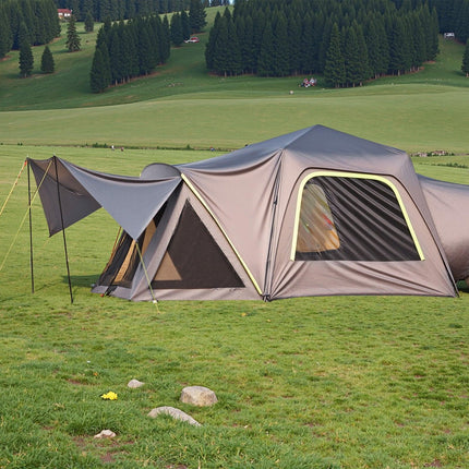 SUV Tent for Camping, 10FT L x 10FT W, Waterproof PU2000mm Spacious Double Layer Design for 5-8 Person, SUV Camping Tent with Shade Awning and Mesh Windows, Includes Rainfly and Storage Bag.