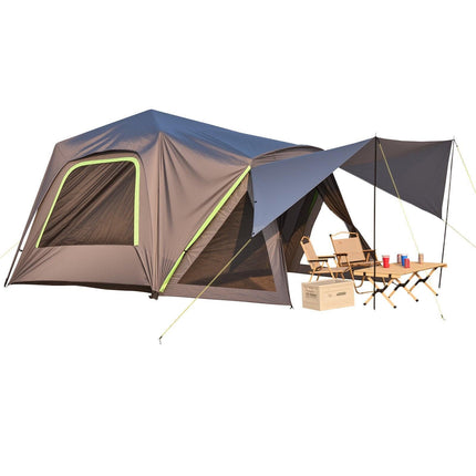 SUV Tent for Camping, 10FT L x 10FT W, Waterproof PU2000mm Spacious Double Layer Design for 5-8 Person, SUV Camping Tent with Shade Awning and Mesh Windows, Includes Rainfly and Storage Bag.