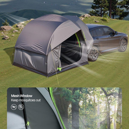 SUV Tent for Camping, 8FT L x 8FT W, Waterproof PU2000mm Spacious Double Layer Design for 5-8 Person, SUV Camping Tent with Mesh Windows, Includes Rainfly & Storage Bag, for Outdoor Activities.