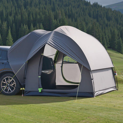 SUV Tent for Camping, 8FT L x 8FT W, Waterproof PU2000mm Spacious Double Layer Design for 5-8 Person, SUV Camping Tent with Mesh Windows, Includes Rainfly & Storage Bag, for Outdoor Activities.