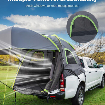 Truck Tent 8.0-8.2ft Waterproof PU2000 Truck Bed Camping Tent 2-3 Person.