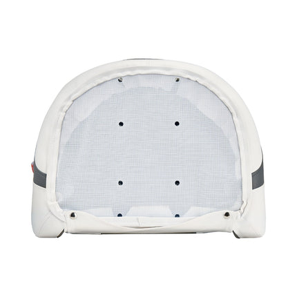 Boat Seat, High Backrest, Flip Up Boat Seat Captain Bucket Seat with Thickened Sponge Cushion & Waterproof PVC Leather, Ergonomic Design, Folding Boat Seat for Boats, Yachts, Ships, White & Grey.