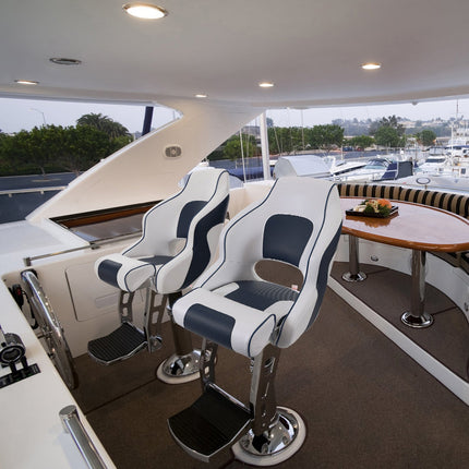 Captain Bucket Seat Boat Seat, Flip Up Boat Seat, with Thickened Sponge Padding, Flip-up Bolster Boat Captain Chair for Fishing Boat, Sightseeing Boat, Speedboat, Canoe, 1-Piece.