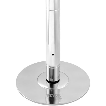 Professional Dancing Pole, Spinning Static Dancing Pole Kit, Portable Removable Pole, 45mm Heavy-Duty Stainless Steel Pole, Height Adjustable Fitness Pole, for Exercise Home Club Gym, Silver.