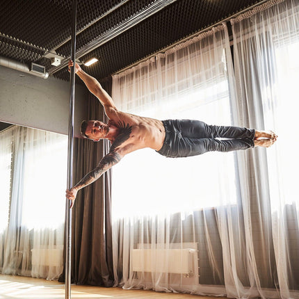 Professional Dancing Pole, Spinning Static Dancing Pole Kit, Portable Removable Pole, 45mm Heavy-Duty Stainless Steel Pole, Height Adjustable Fitness Pole, for Exercise Home Club Gym, Silver.