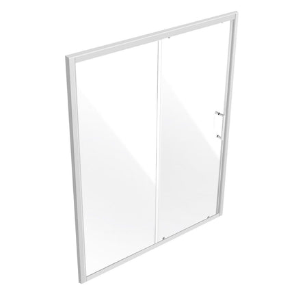Semi-frameless Shower Door 57.7-59" x 70" SGCC Tempered Glass 1/4" Chrome.