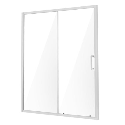 Semi-frameless Shower Door 57.7-59" x 70" SGCC Tempered Glass 1/4" Chrome.