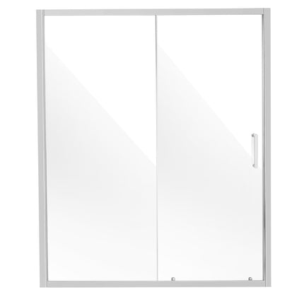 Semi-frameless Shower Door 57.7-59" x 70" SGCC Tempered Glass 1/4" Chrome.