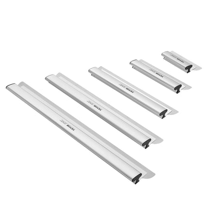 Drywall Skimming Blade Set, 10/16/24/32/40 in Skimming Blades + 34-81.6 in Extension Handle Pole, Stainless Steel Knife Professional Skim Coat Tools, for Gyprock/WallBoard/Plasterboard.