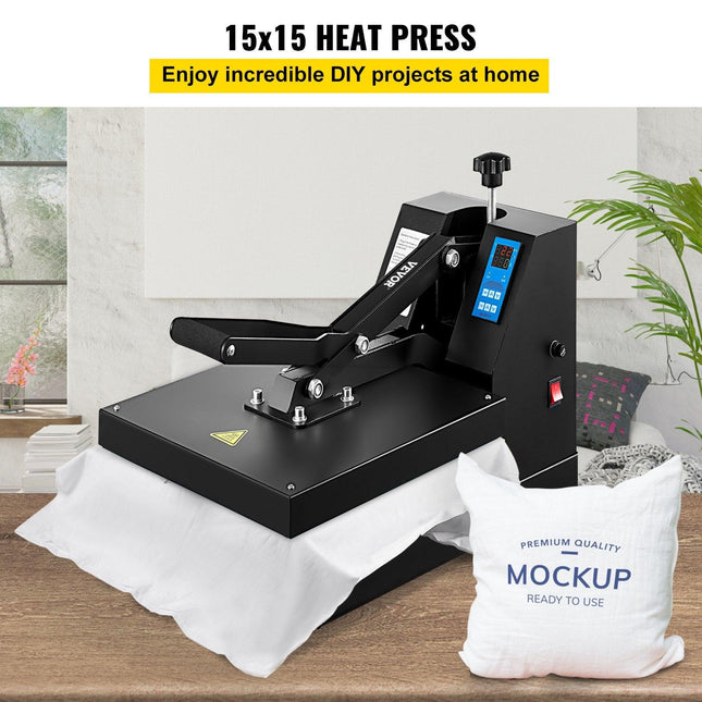Heat Press 15X15 Inch Heat Press Machine Industrial Quality Power T Shirt Heat Press Sublimation Machine Clamshell Heat Press Machine for T Shirts.