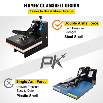 Heat Press 15X15 Inch Heat Press Machine Industrial Quality Power T Shirt Heat Press Sublimation Machine Clamshell Heat Press Machine for T Shirts.