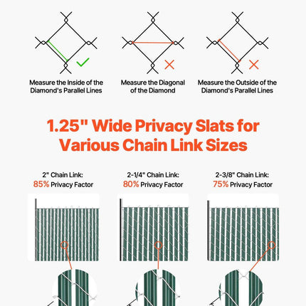 Bottom Locking Privacy Slats, Single-Wall Vertical Bottom-Locking Slats for Chain-Link Fence, High-Density HDPE Chain Link Slats Ideally Fit 1.2 m High Fence for Garden Farm Sports Field(Green).