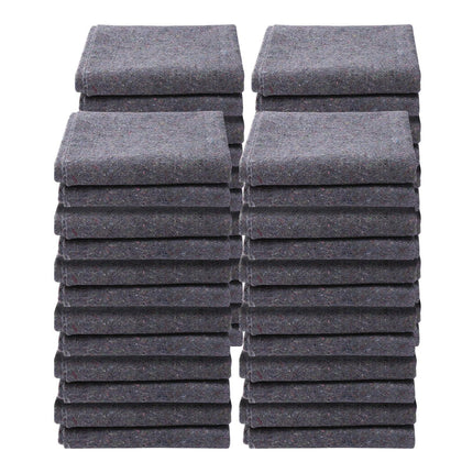 Moving Blankets, 72" x 54", 21 lbs/dz Weight, 24 Packs, Professional Recycled Cotton Packing Blanket, Large Heavy Duty Shipping Mover Pads Perfect for Protecting Furniture, Floors, Appliances.