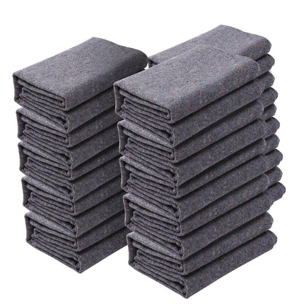 Moving Blankets, 1829 x 1372 mm, 12 kg/dz Weight, 12 Pack, Professional Recycled Cotton Packing Blanket, Large Heavy Duty Shipping Mover Pads Perfect for Protecting Furniture, Floors, Appliances.