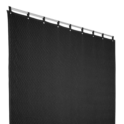 Sound Dampening Blanket, 2438 x 2032 mm Extra Large Studio Grommeted Soundproof Blanket with Grommets, Light Blocker for Door Acoustic Noise Blocking Blanket Studio Sound Absorption Sheet, Black.