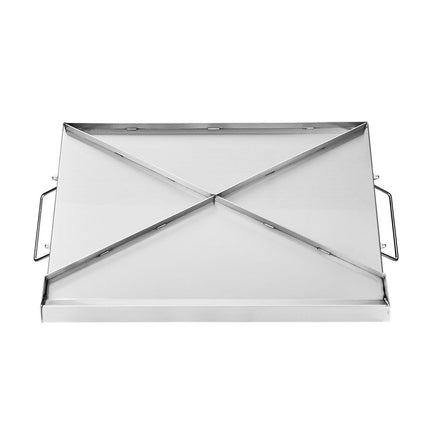 Stainless Steel Griddle, 23x16 inch Universal Flat Top Rectangular Plate, Gas Grill Griddle for BBQ Grill, Teppanyaki, Portable Family Cookware with Handle, for Camping Tailgating Party.