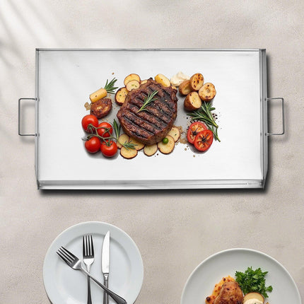36x22 in Flat Top Griddle Stainless Steel Universal BBQ Grill Pan Cookware.