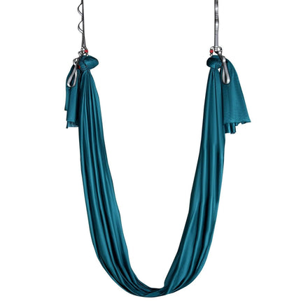 Aerial Yoga Hammock & Swing, 5 m Length Aerial Yoga Starter Kit with 100gsm Nylon Fabric, Full Rigging Hardware & Easy Set-up Guide, Antigravity Flying for All Levels Fitness Bodybuilding, Green.