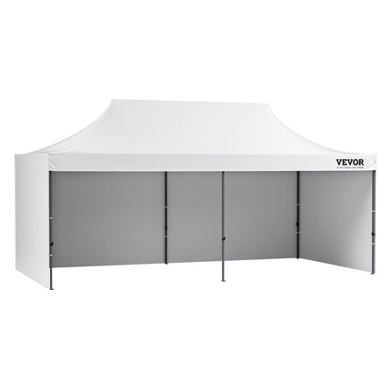 Pop Up Canopy Tent Outdoor Gazebo Tent 10x20FT with Sidewalls & Bag White.