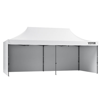 Pop Up Canopy Tent Outdoor Gazebo Tent 10x20FT with Sidewalls & Bag White.