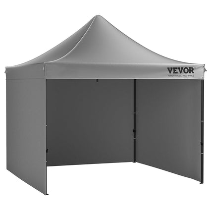 304.8 x 304.8 cm Pop up Canopy with Removable Sidewalls, Instant Canopies Portable Gazebo & Wheeled Bag, UV Resistant Waterproof, Enclosed Canopy Tent for Outdoor Events, Patio, Backyard, Party.
