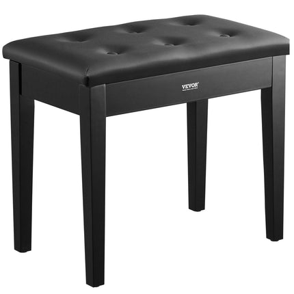 Piano Bench, 22" x 13.78" x 19", Keyboard Piano Chair with High-Density Padded Cushion, Storage Compartment for Music Books, Wooden Piano Bookcase Stool Seat, for Vanity, Living Room, Bedroom.