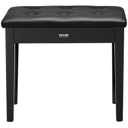 Piano Bench, 22" x 13.78" x 19", Keyboard Piano Chair with High-Density Padded Cushion, Storage Compartment for Music Books, Wooden Piano Bookcase Stool Seat, for Vanity, Living Room, Bedroom.