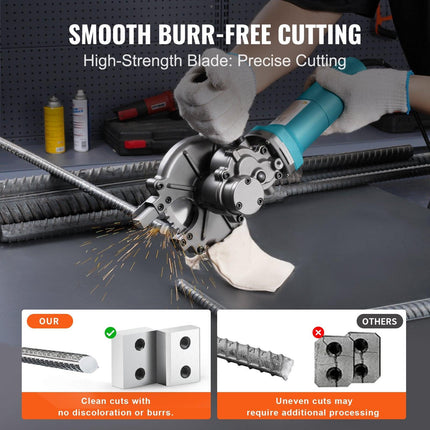 1100W Electric Rebar Cutter Cutting up to 3/2In 4-40mm.