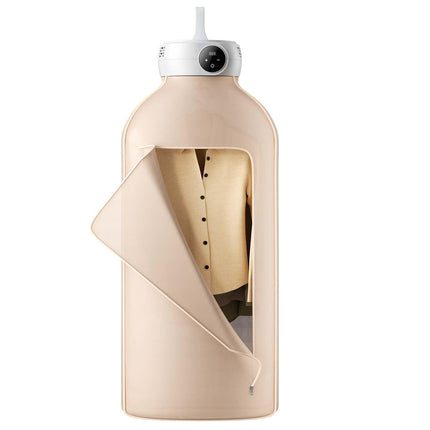Portable Clothes Dryer, Clothes Dryer with Dryer Bag, PTC Heating & LED Display, Foldable Mini Dryer with 5-H Timer for Apartments, Dorms, RVs, or Hotels, 600W, Beige.