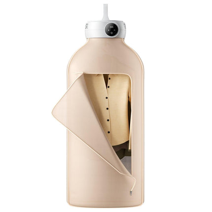 Portable Clothes Dryer, Clothes Dryer with Dryer Bag, PTC Heating & LED Display, Foldable Mini Dryer with 5-H Timer for Apartments, Dorms, RVs, or Hotels, 600W, Beige.