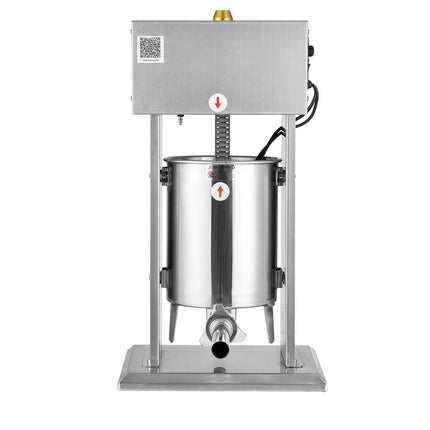 Electric Sausage Stuffer, 22 LBS / 10 L Vertical Meat Stuffer, Stepless Speed Control and Foot Pedal, Stainless Steel Heavy Duty Sausage Filler with 4 Stuffing Tubes, for Commercial & Home Use.