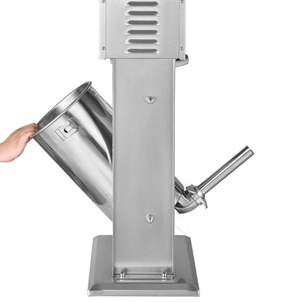 Electric Sausage Stuffer, 33 LBS / 15 L Vertical Meat Stuffer, Stepless Speed Control and Foot Pedal, Stainless Steel Heavy Duty Sausage Filler with 4 Stuffing Tubes, for Commercial & Home Use.
