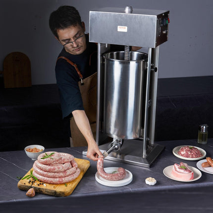 Electric Sausage Stuffer 25 L Vertical Meat Stuffer 304 Stainless Steel.