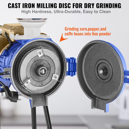 3000W Electric Grain Grinder Corn Wheat Flour Cereal Mill Dry Grinder.