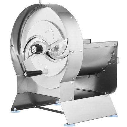 Electric Vegetable Slicer, 0-0.5"/0-12mm Thickness Adjustable Commercial Slicer Machine, Convertible to Manual, Stainless Steel Food Cutter Slicing Machine, Large Feed Port for Potato, Tomato.