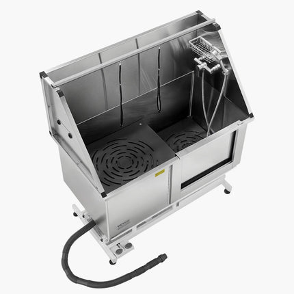 127 cm Electric Dog Grooming Bath Tub Stainless Steel w Water Filter.