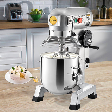Commercial Food Mixer 30Qt, Food Mixer Commercial with Timing Function, 1100W Stainless Steel Bowl Heavy Duty Electric Commercial Mixer with 3 Speeds Adjustable 108/199/382 RPM, Dough Hook Whisk.