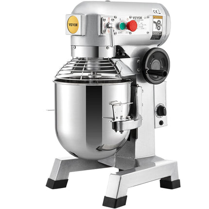 Commercial Food Mixer 30Qt, Food Mixer Commercial with Timing Function, 1100W Stainless Steel Bowl Heavy Duty Electric Commercial Mixer with 3 Speeds Adjustable 108/199/382 RPM, Dough Hook Whisk.