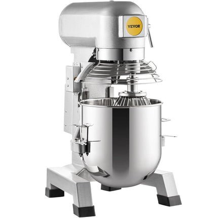 Commercial Food Mixer 30Qt, Food Mixer Commercial with Timing Function, 1100W Stainless Steel Bowl Heavy Duty Electric Commercial Mixer with 3 Speeds Adjustable 108/199/382 RPM, Dough Hook Whisk.