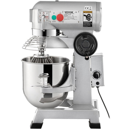 Commercial Food Mixer 30Qt, Food Mixer Commercial with Timing Function, 1100W Stainless Steel Bowl Heavy Duty Electric Commercial Mixer with 3 Speeds Adjustable 108/199/382 RPM, Dough Hook Whisk.