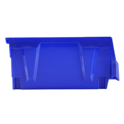 Plastic Storage Bin, (276 mm x 279 mm x 128 mm), Hanging Stackable Storage Organizer Bin, Blue/Red, 6-Pack, Heavy Duty Stacking Containers for Closet, Kitchen, Office, or Pantry Organization.