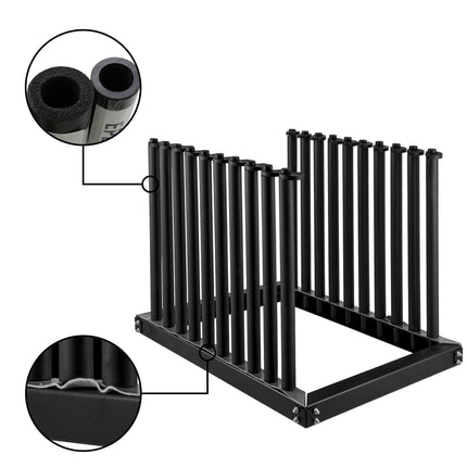 VEVOR Windshield Rack 9-Lite, Windshield Truck Rack Steel, Windshield Glass Rack 24-Inch Height, Windshield Rack for Truck with PVC Pad & Foam Padding, Glass Rack for Truck, for Glass Transportation.