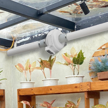 4" to 3.5" Radon Mitigation Fan System Kit Quiet 260 CFM Inline Duct Fan.