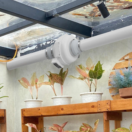 6" to 4.5" Radon Mitigation Fan System Kit Quiet 380 CFM Inline Duct Fan.