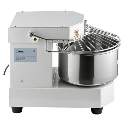 VEVOR Commercial Dough Food Mixer, 8L Large Capacity Stainless Steel Mixer with Bowel, Hook, Shield, Reset Button, 450W Tilt-Head Kitchen Dough Mixers for Cake, Cream, Egg Fluid, Fillings.