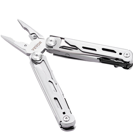 16-In-1 Multitool Pliers, Multi Tool Pliers, Cutters, Knife, Scissors, Ruler, Screwdrivers, Wood Saw, Can Bottle Opener, with Safety Locking and Sheath, for Survival, Camping, Hunting and Hiking.