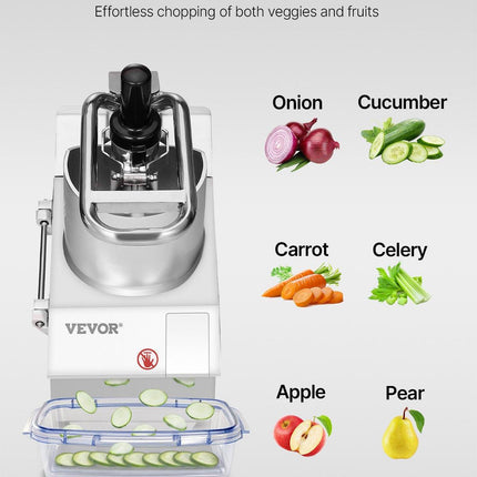 Food Processor & Vegetable Chopper w/ 6 Blades Food-Grade Stainless Steel.